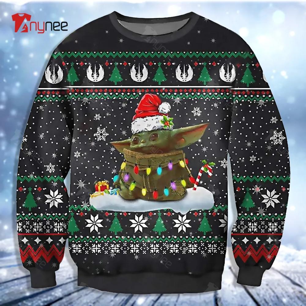 Star Wars Cute Baby Yoda Star Wars Xmas Gift Ugly Christmas Sweater- Best Christmas Gifts 2023