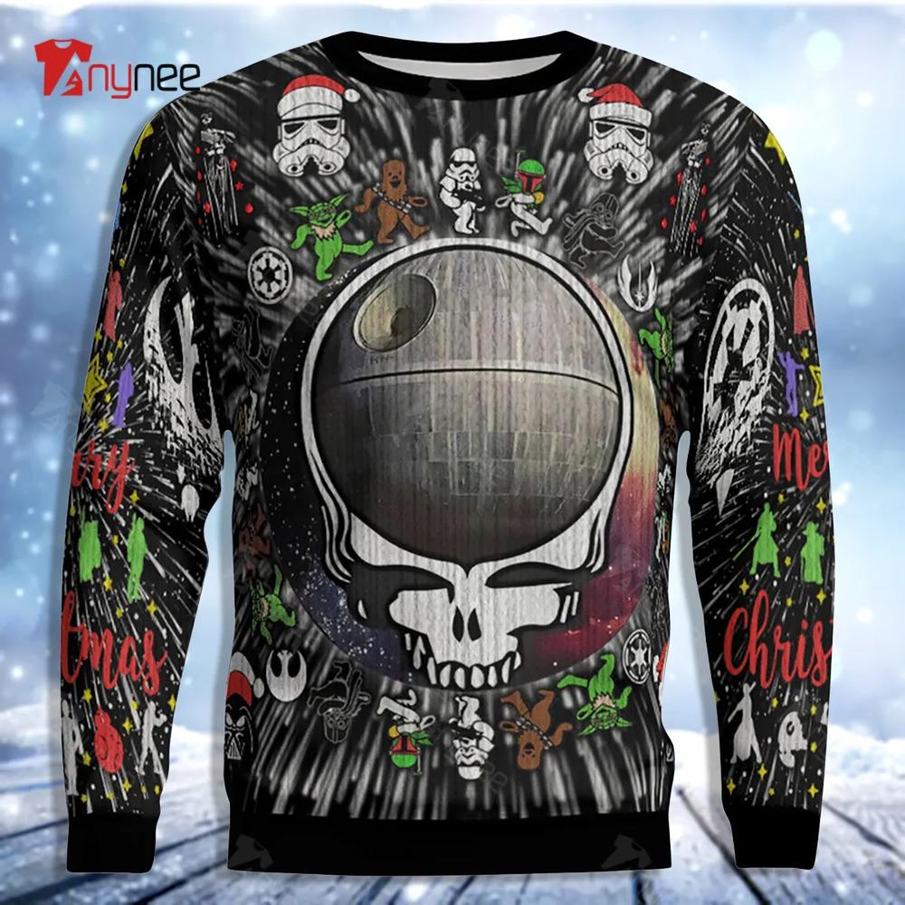 Star Wars Grateful Dead Ugly Christmas Sweater- Best Christmas Gifts 2023