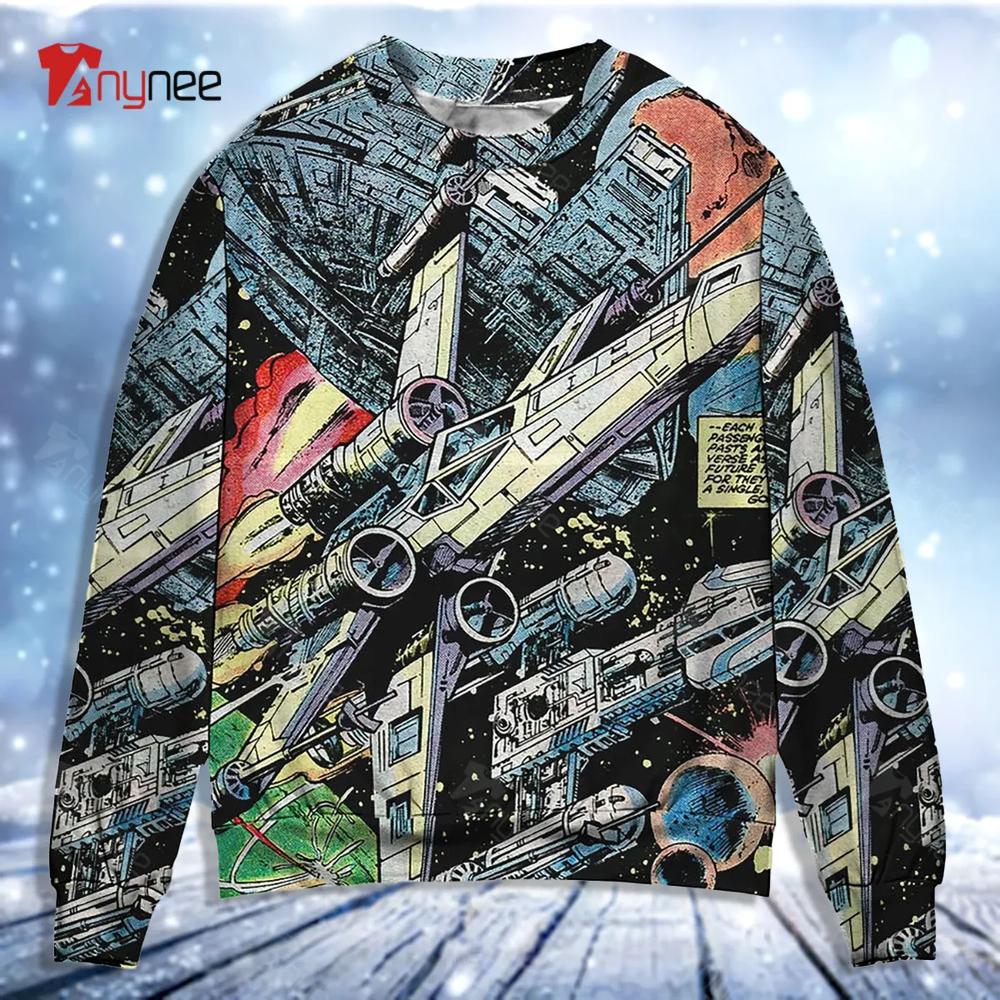 Star Wars Han Solo Spaceship Ugly Christmas Sweater- Best Christmas Gifts 2023