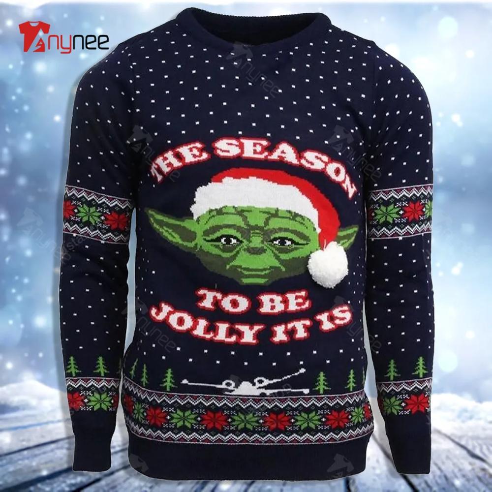 Star Wars Master Yoda The Season To Be Jolly It Is Ugly Christmas Sweater- Best Christmas Gifts 2023