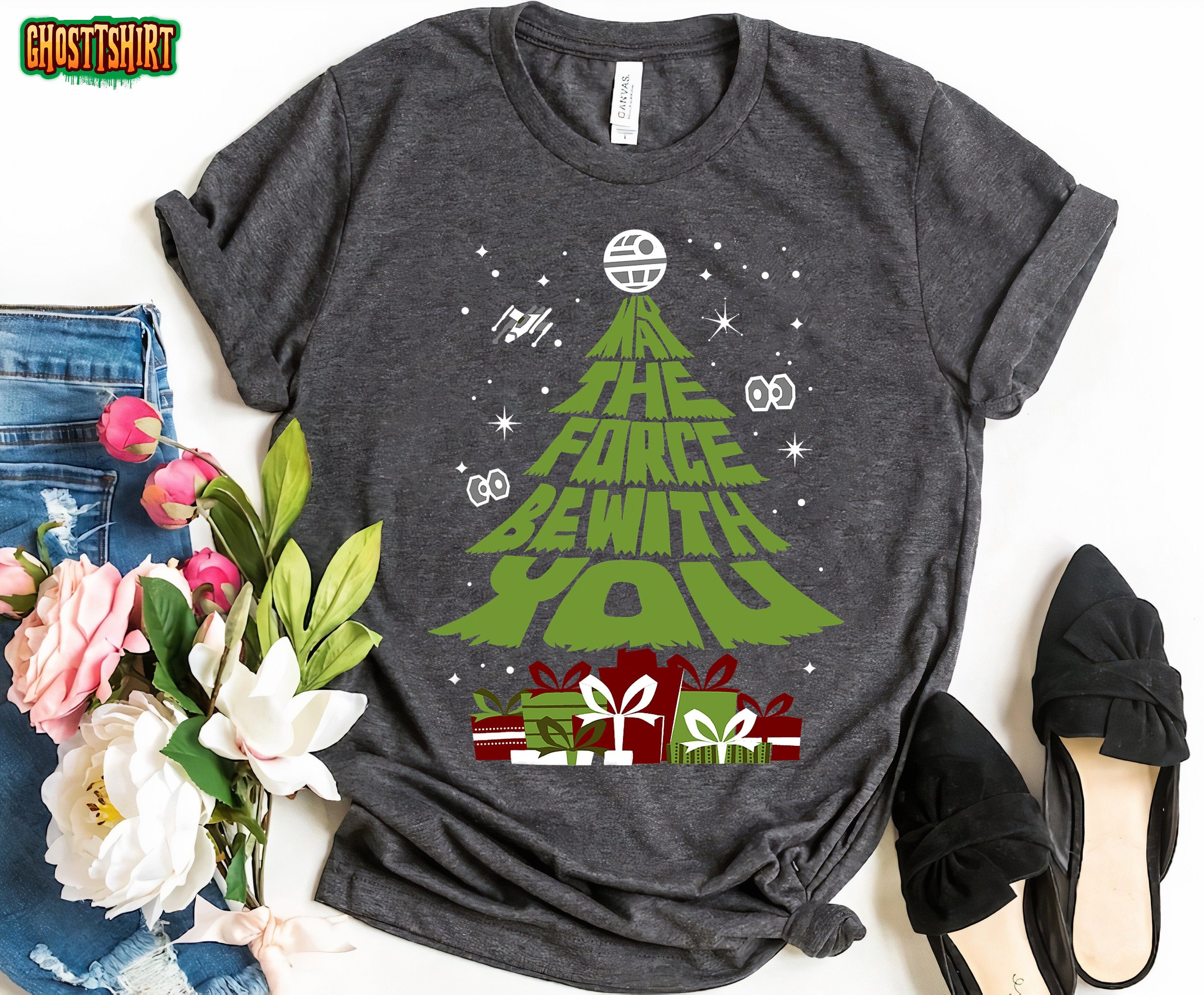 Star Wars May The Force Be With You Christmas Tree T-Shirt