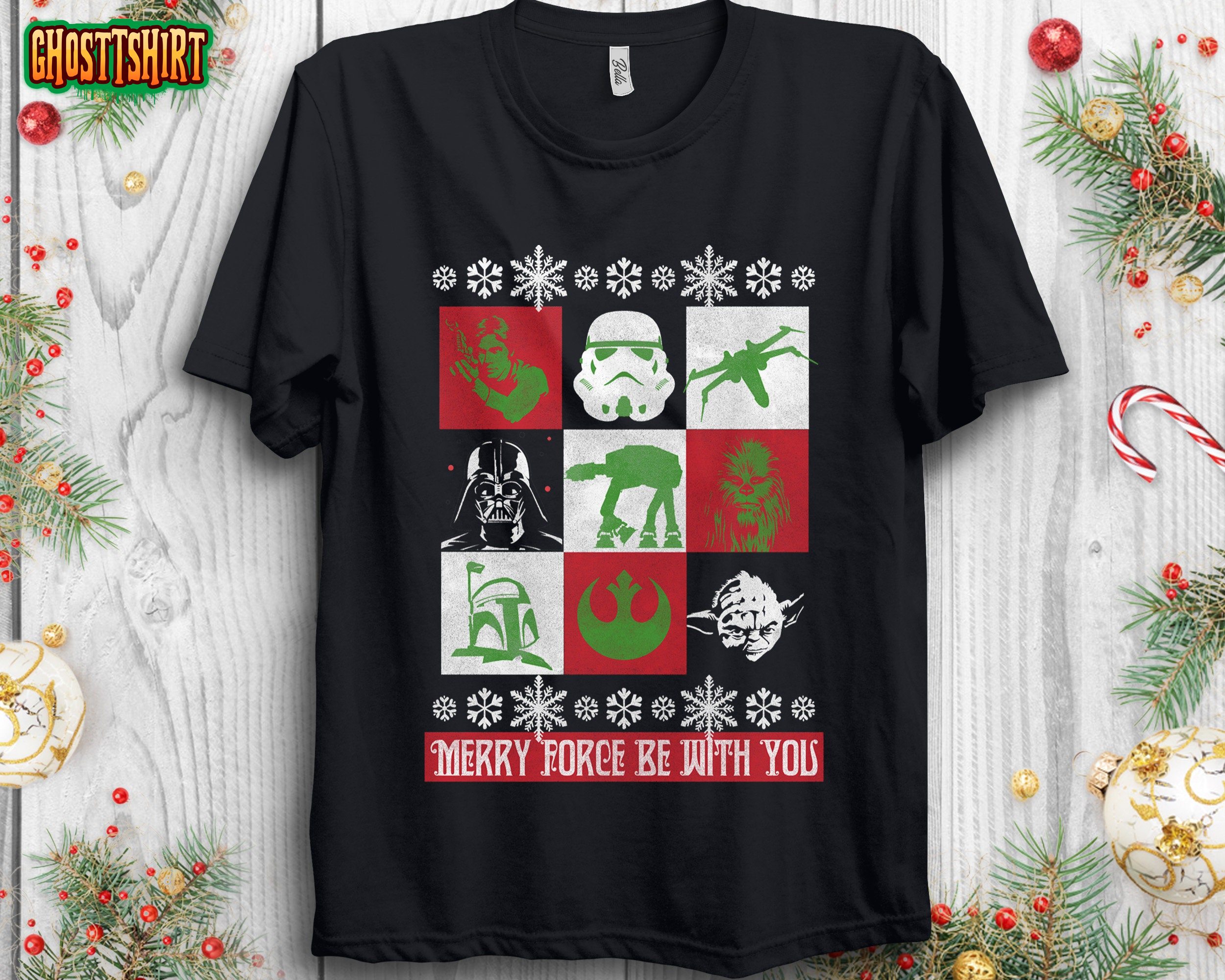 Star Wars Merry Force Be With You Christmas Ugly Sweater Style Sweatshirt