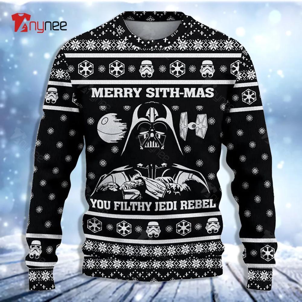 Star Wars Merry Sith Mas Darth Vader Unisex Ugly Christmas Sweater- Best Christmas Gifts 2023