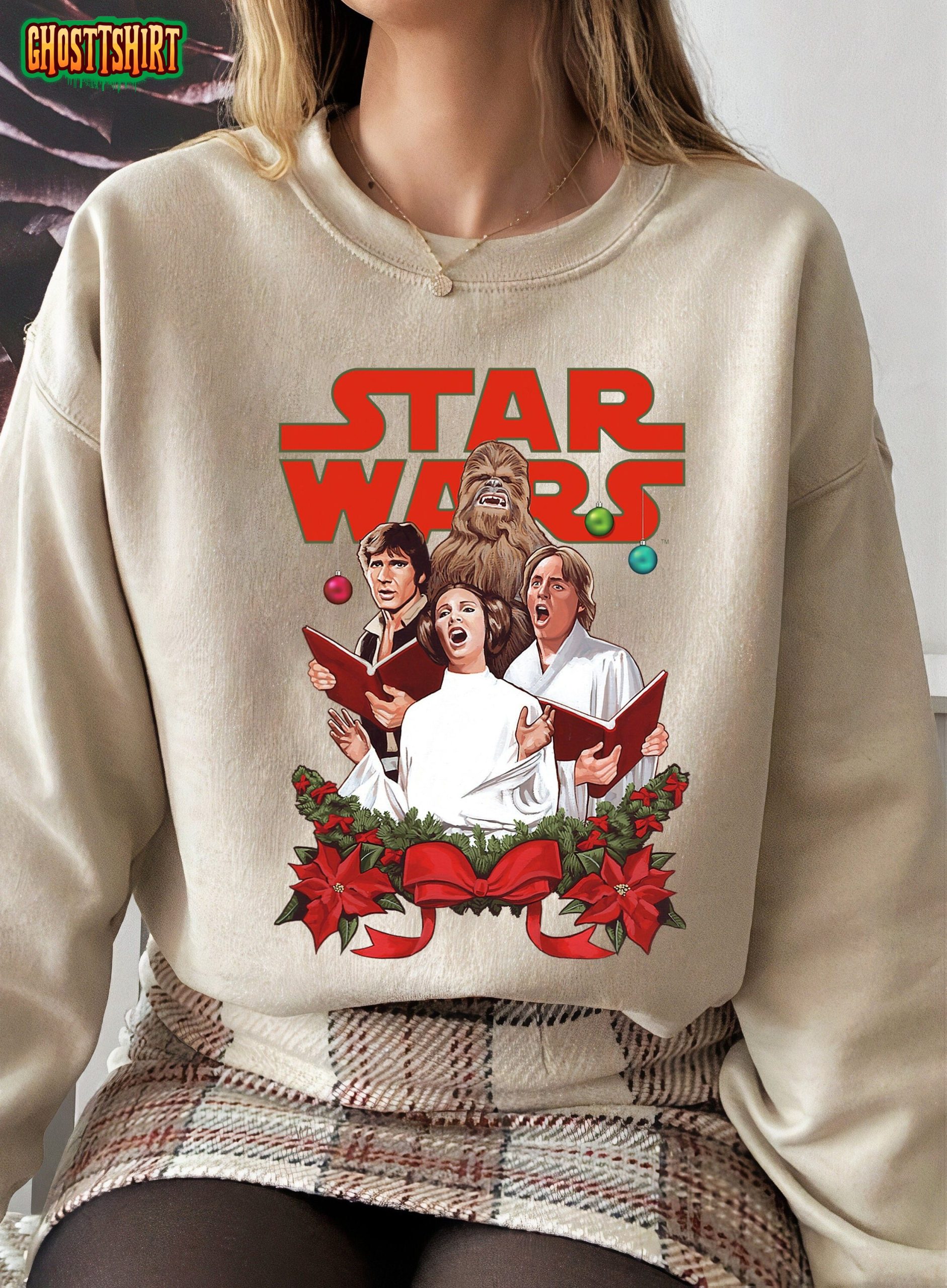 Star Wars Rebel Choir Christmas Lights Sweatshirt