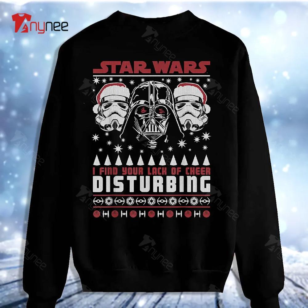 Star Wars Sith Darth Vader I Find Your Lack Of Cheer Disturbing Ugly Christmas Sweater- Best Christmas Gifts 2023