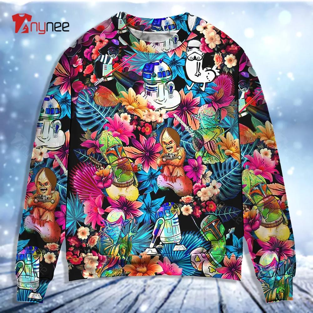 Star Wars Special Star Wars Synthwave Funny Style Ugly Christmas Sweater- Best Christmas Gifts 2023