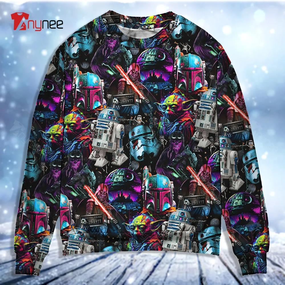 Star Wars Spooky Vibes Ugly Christmas Sweater- Best Christmas Gifts 2023