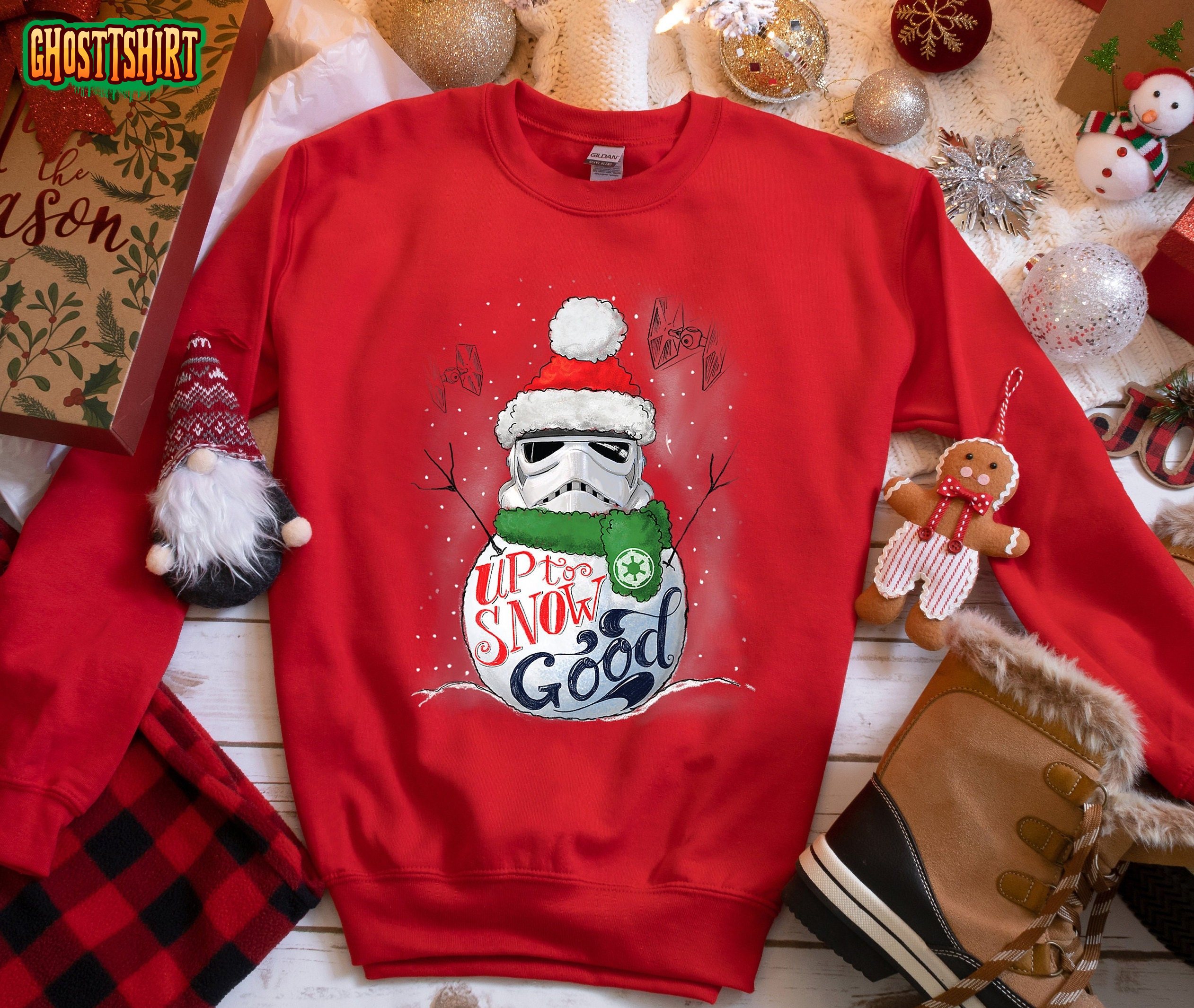 Star Wars Stormtrooper Up to Snow Good Funny Holiday Sweatshirt