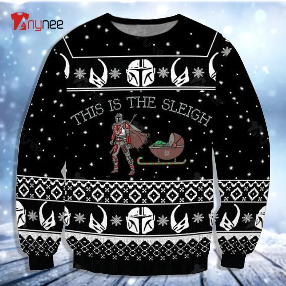 Star Wars This Is The Sleight Baby Yoda Ugly Christmas Sweater- Best Christmas Gifts 2023