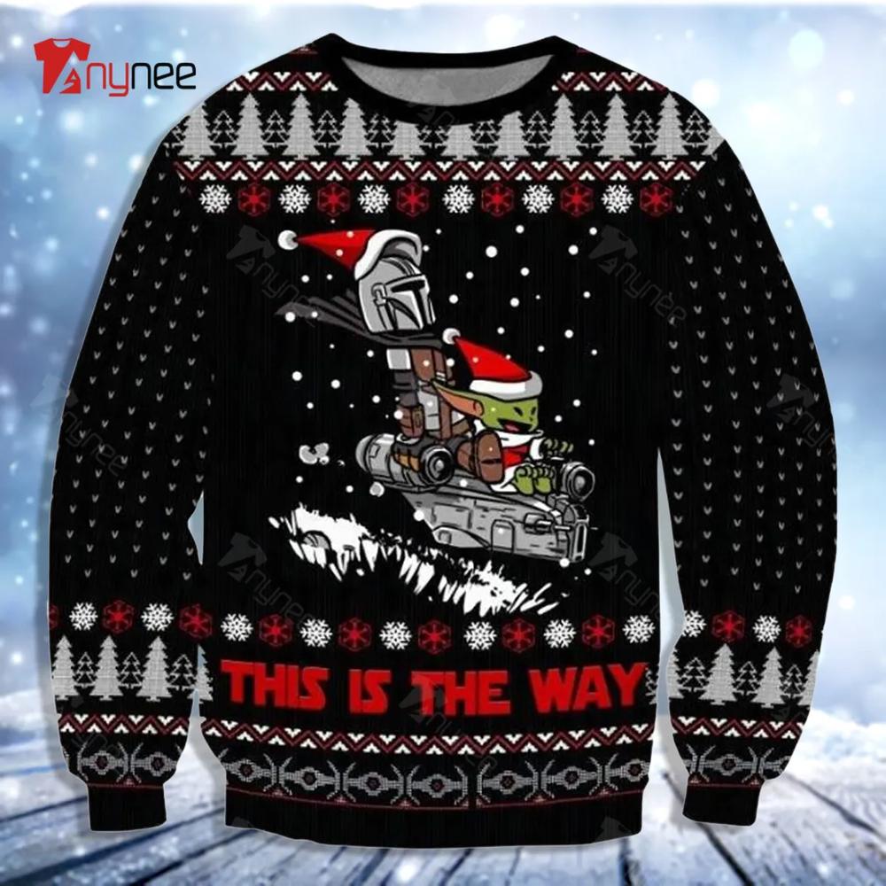 Star Wars This Is The Way Baby Yoda Star Wars Ugly Christmas Sweater- Best Christmas Gifts 2023