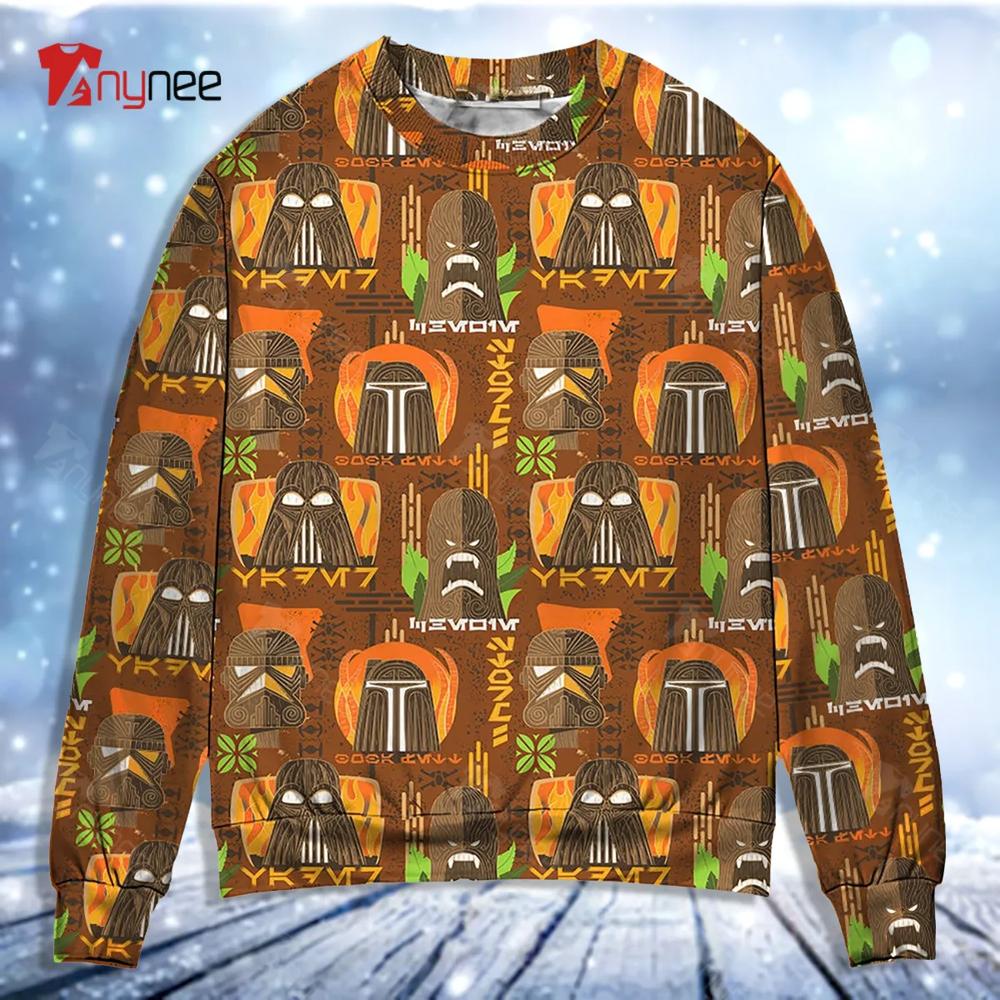 Star Wars Tiki Art Funny Ugly Christmas Sweater- Best Christmas Gifts 2023