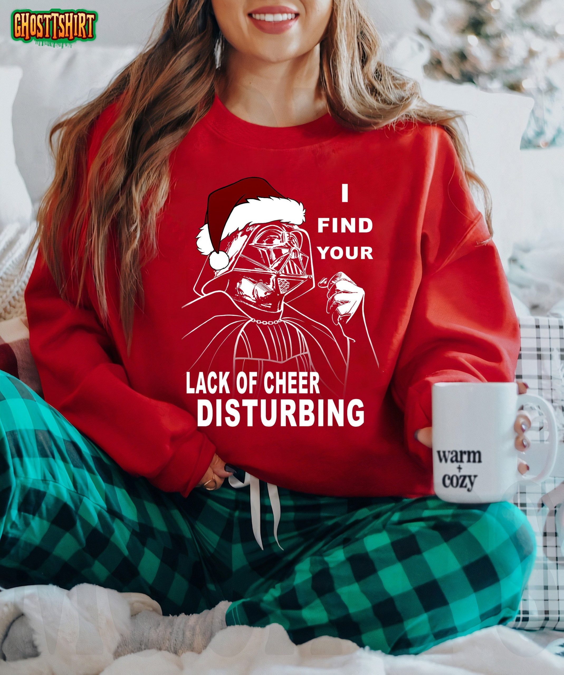 Star Wars Vader Santa Lack Holiday Cheer Christmas Sweatshirt