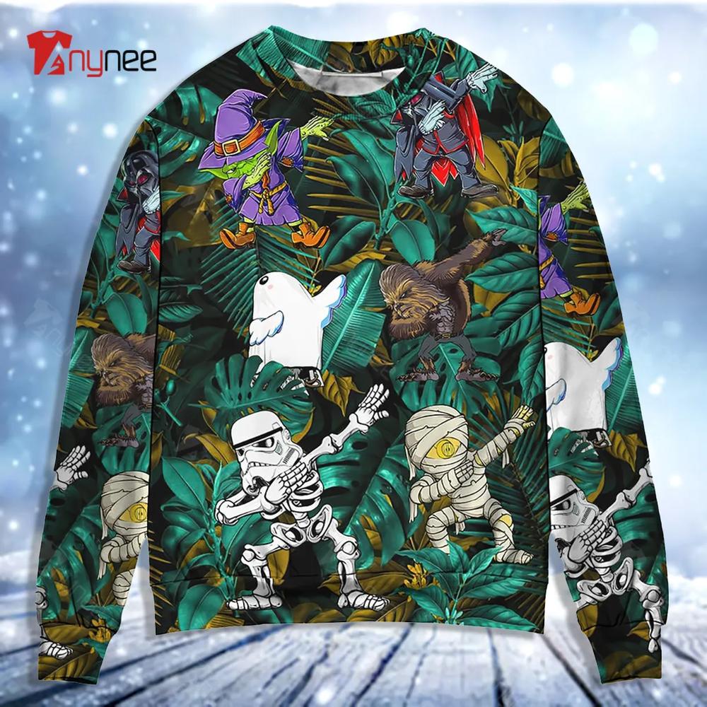 Starwars Dabbing Skeleton Zombie Ugly Christmas Sweater- Best Christmas Gifts 2023