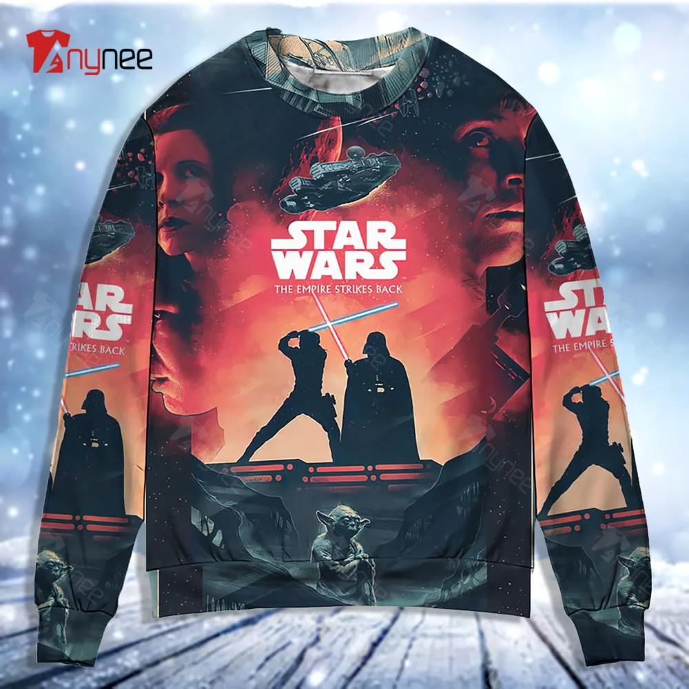 Starwars The Empire Strikes Back 2 Ugly Christmas Sweater- Best Christmas Gifts 2023