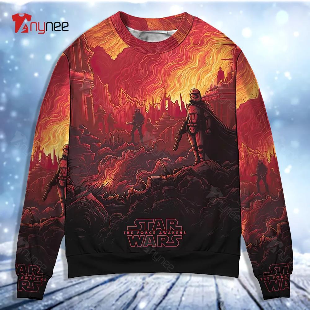 Starwars The Force Awakens 2 Ugly Christmas Sweater- Best Christmas Gifts 2023