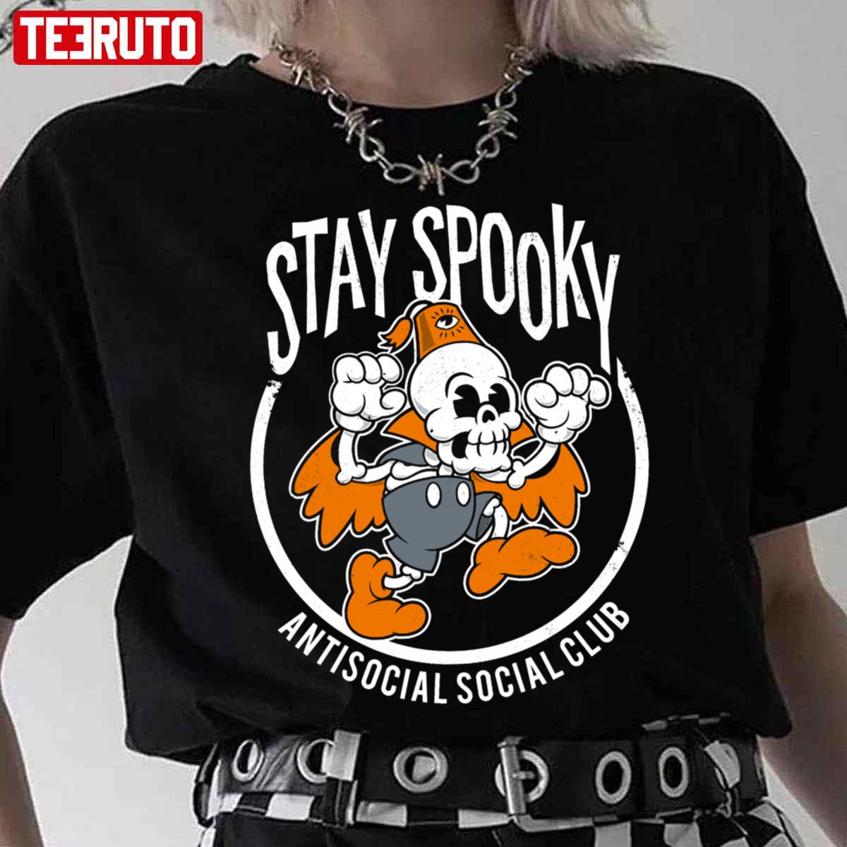 Stay Spooky Antisocial Social Club Halloween Unisex T-Shirt