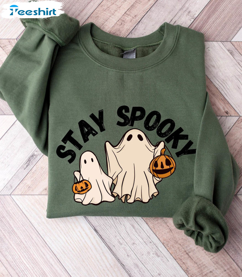 Stay Spooky Cute Shirt, Halloween Long Sleeve Unisex Hoodie