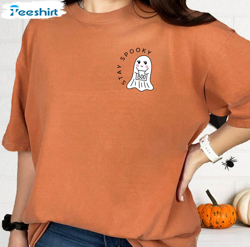 Stay Spooky Halloween Funny Shirt, Trendy Unisex Hoodie Long Sleeve