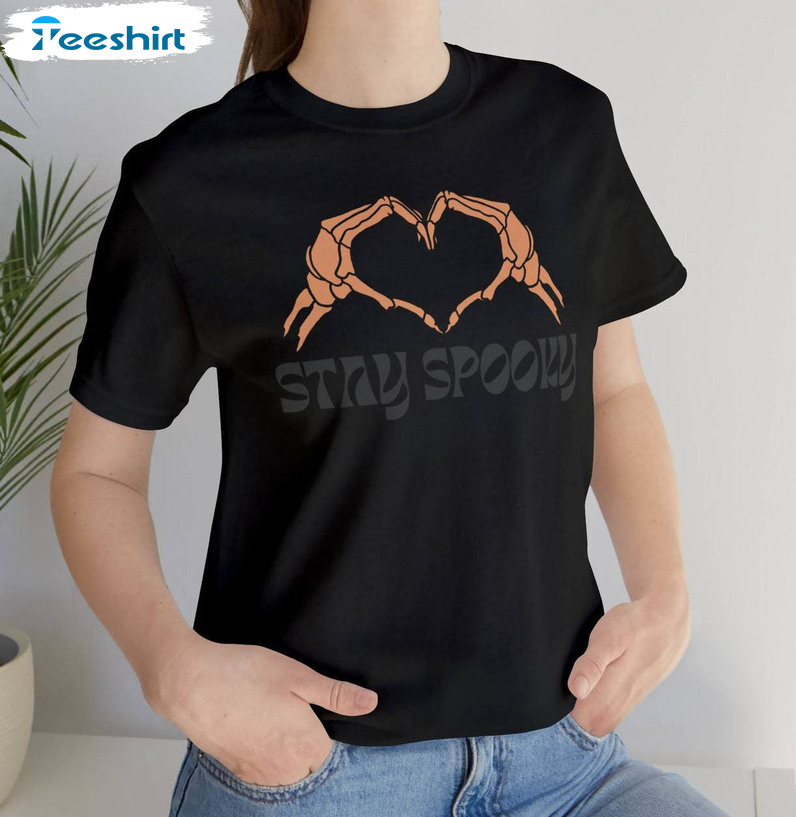 Stay Spooky Skeleton Heart Fall Shirt, Halloween Unisex Hoodie Unisex T-shirt