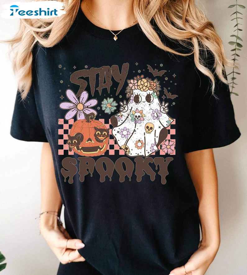 Stay Spooky Vibe Shirt, Halloween Funny Tee Tops Sweatshirt