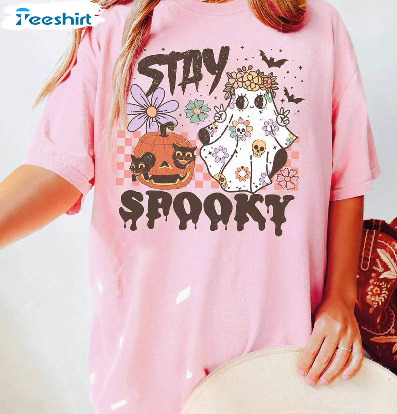 Stay Spooky Vibe Shirt, Halloween Funny Tee Tops Sweatshirt