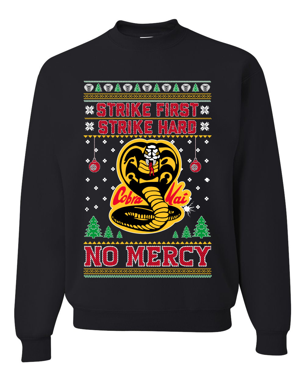 Strike First Strike Hard No Mercy Xmas Ugly Christmas Sweater- Best Christmas Gifts 2023