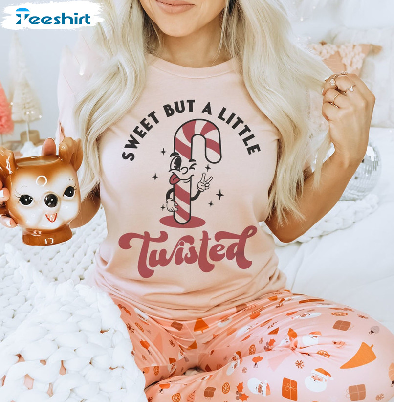 Sweet But A Little Twisted Shirt, Christmas Vintage Tee Tops Unisex T-shirt