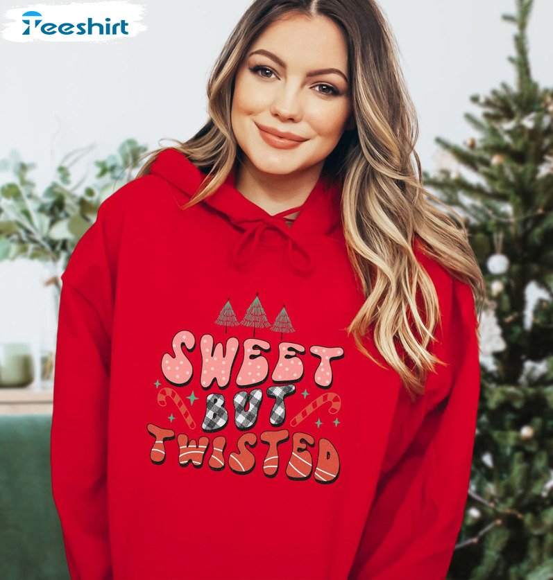 Sweet But Twisted Shirt, Christmas Family Short Sleeve Sweater