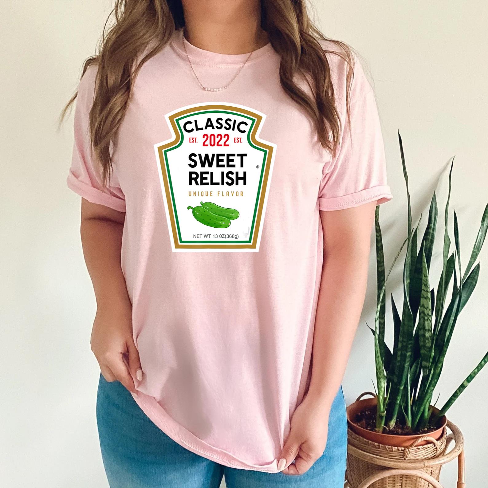 Sweet Relish DIY Halloween Costume Condiment Green Pickle T-Shirt