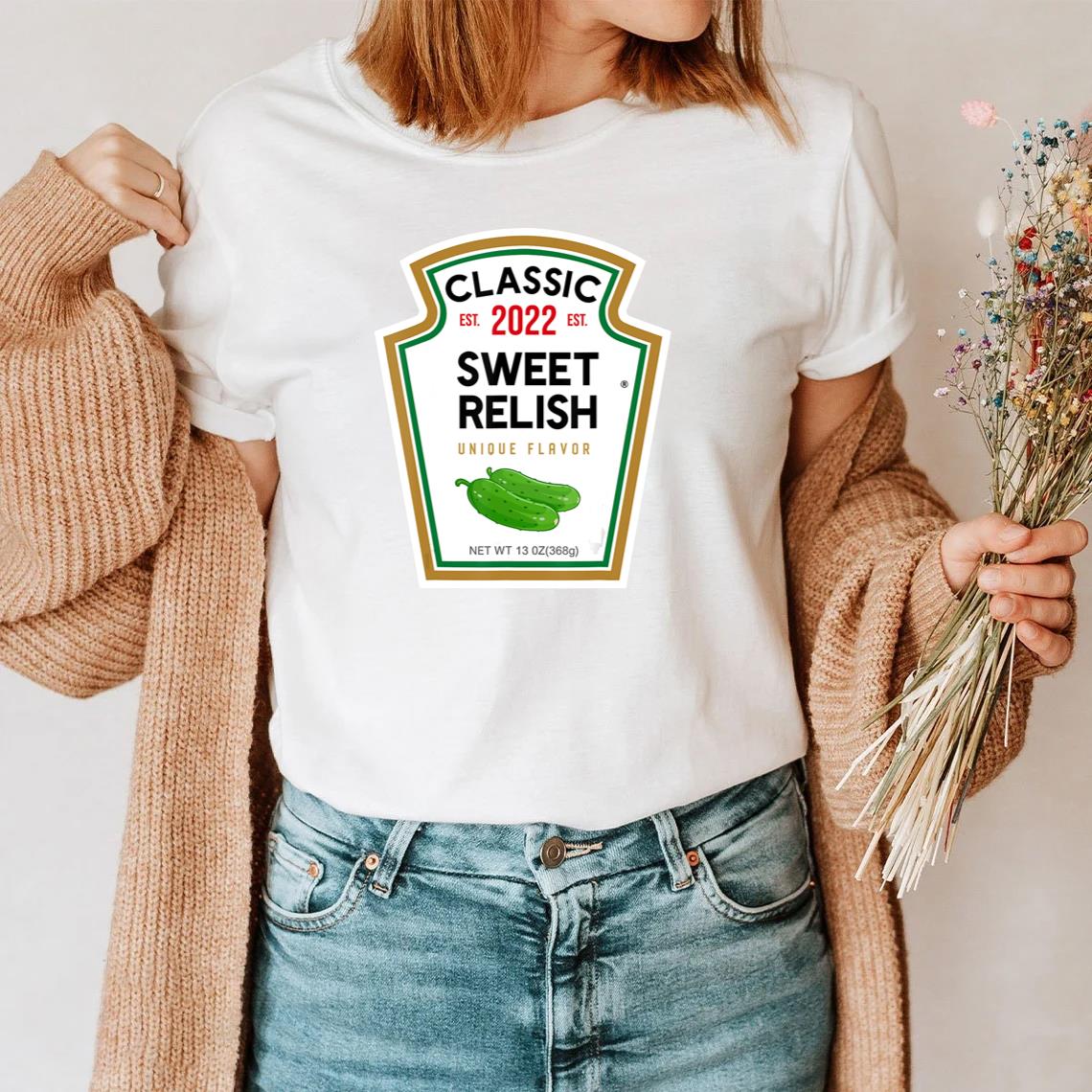 Sweet Relish DIY Halloween Costume Condiment Green Pickle T-Shirt