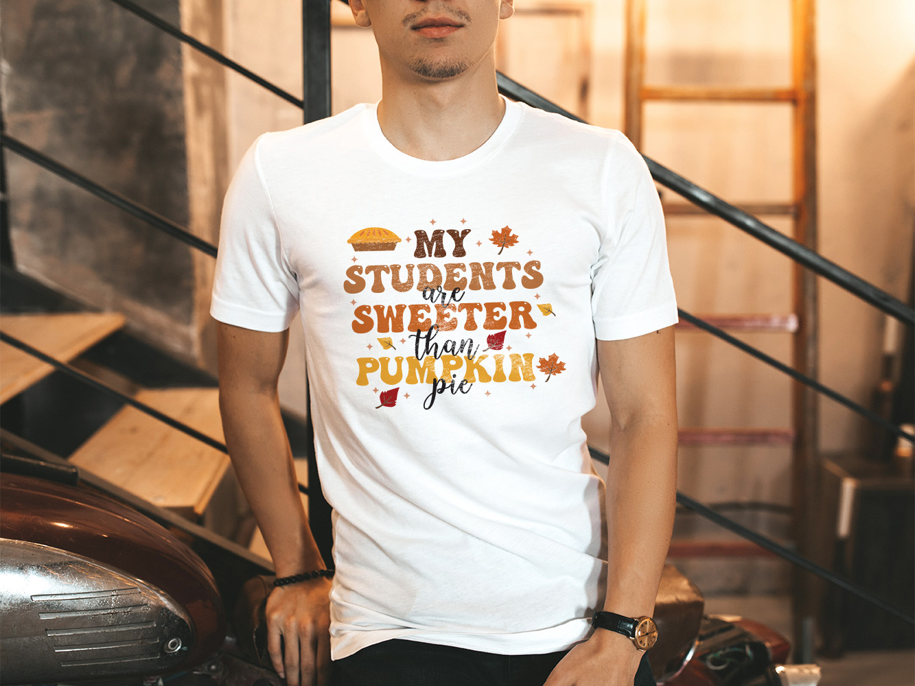 Sweeter Than Pumpkin | Cute Thanksgiving Teacher Shirt