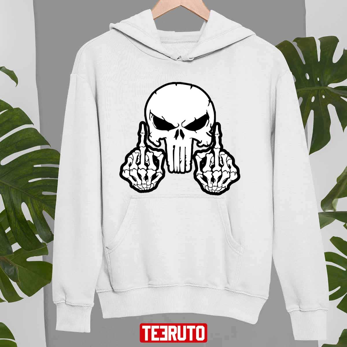 Tactical Skull With Middle Fingers Halloween Unisex Sweatshirt