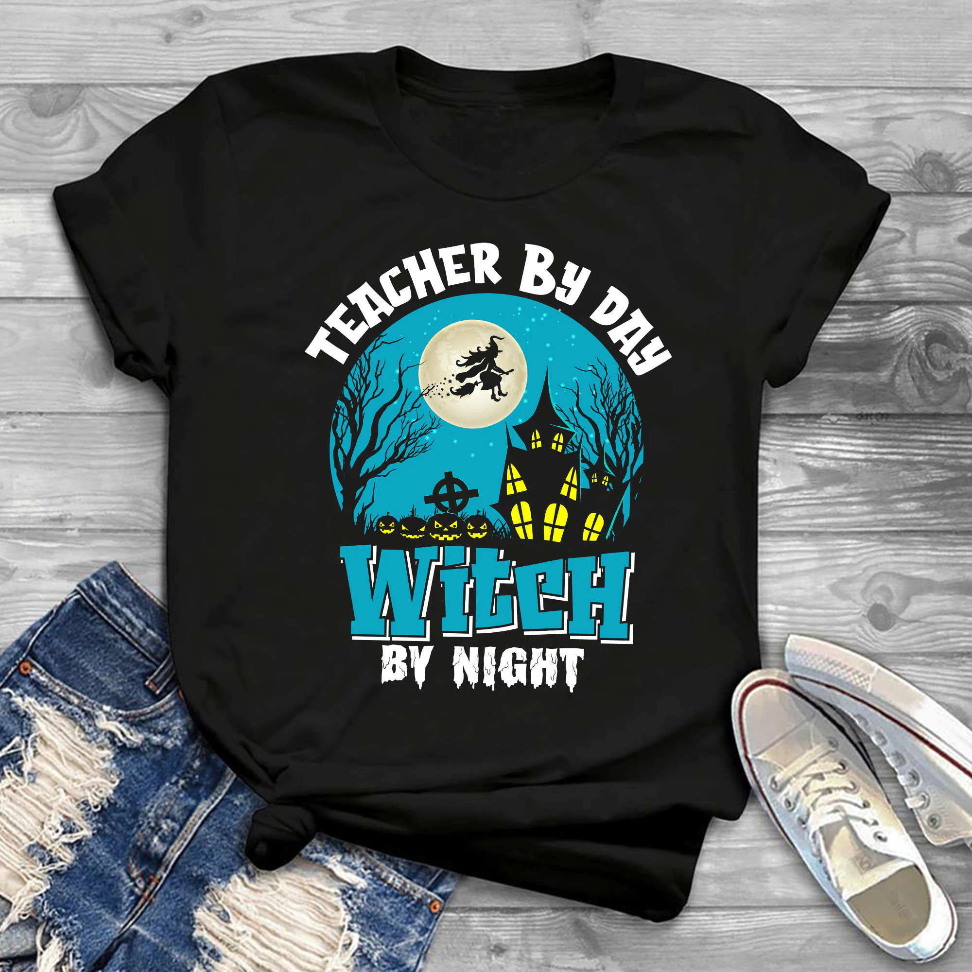 Teacher By Day Which By Night Funny T-Shirt