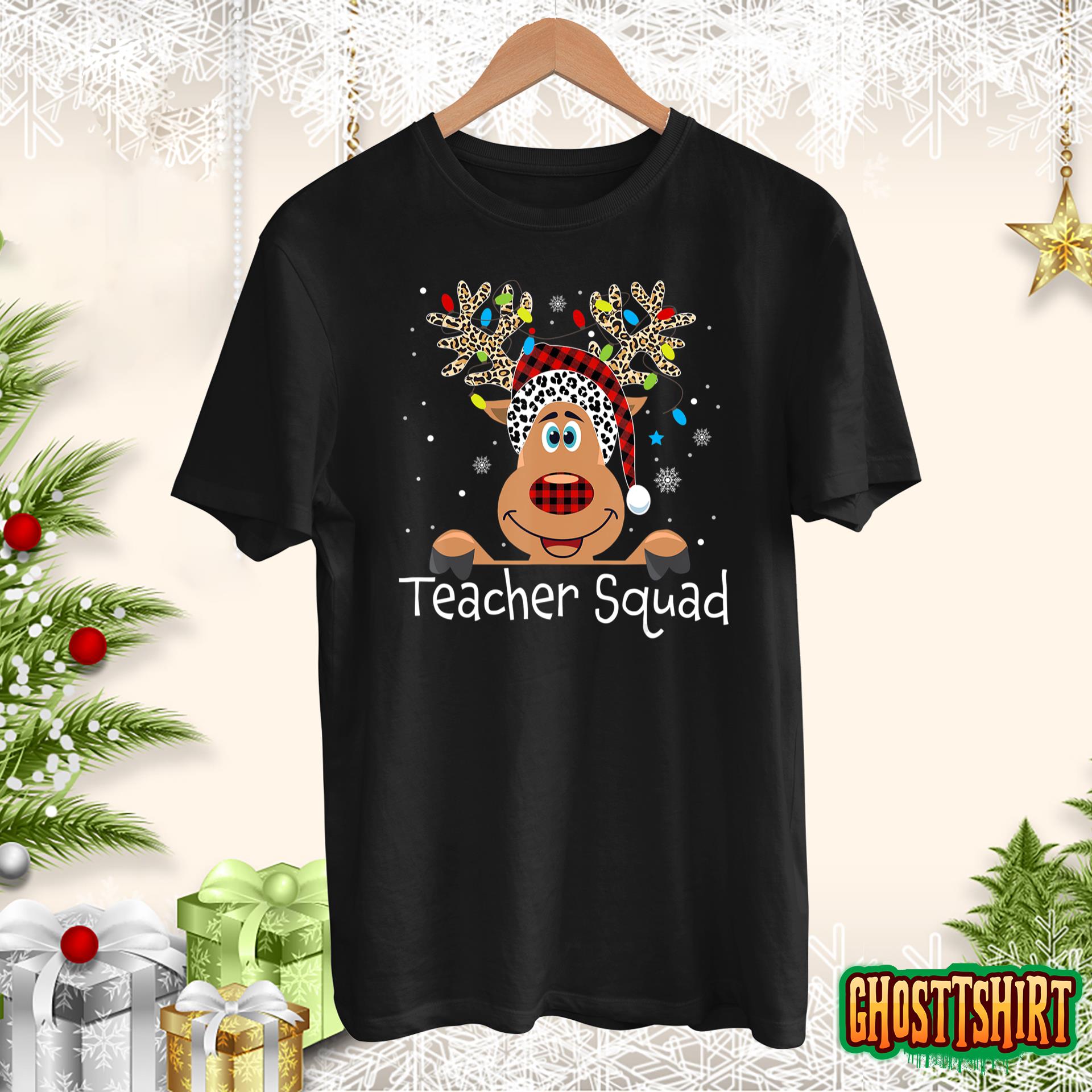 Teacher Squad Reindeer Funny Teacher Christmas Xmas Sweatshirt