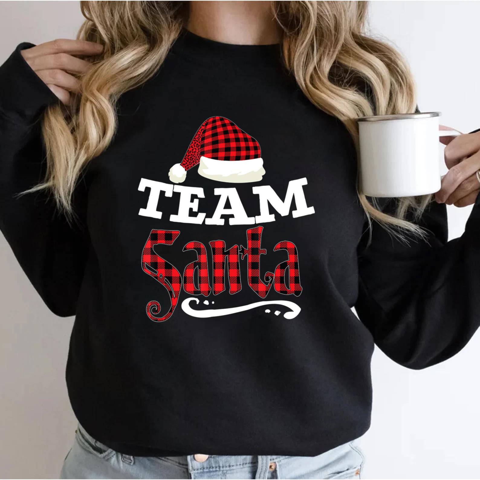 Team Santa Family Group Matching Christmas Pajama Party Sweatshirt