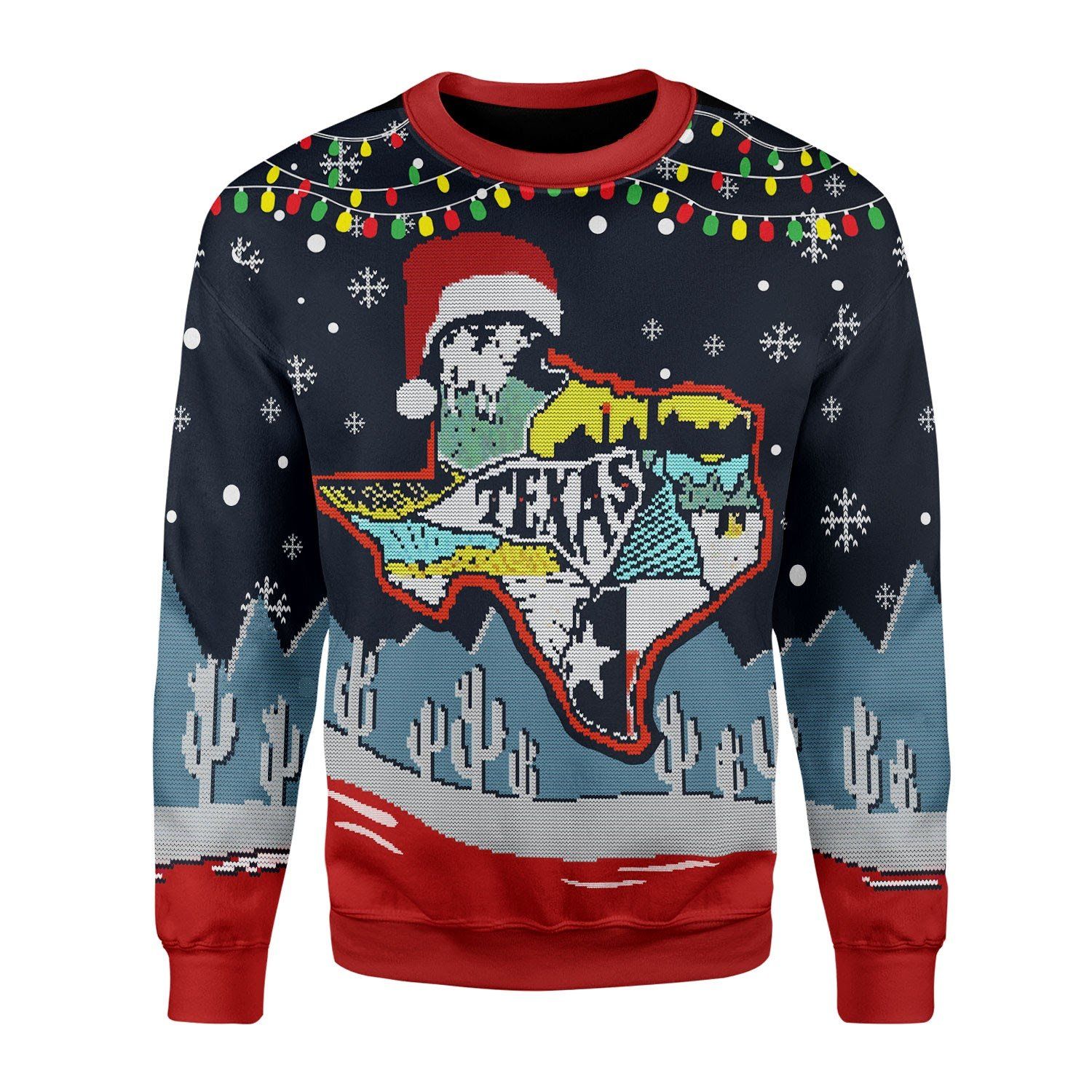 Texas Map Ugly Christmas Sweater | For Men & Women | Adult | US3474- Best Christmas Gifts 2023