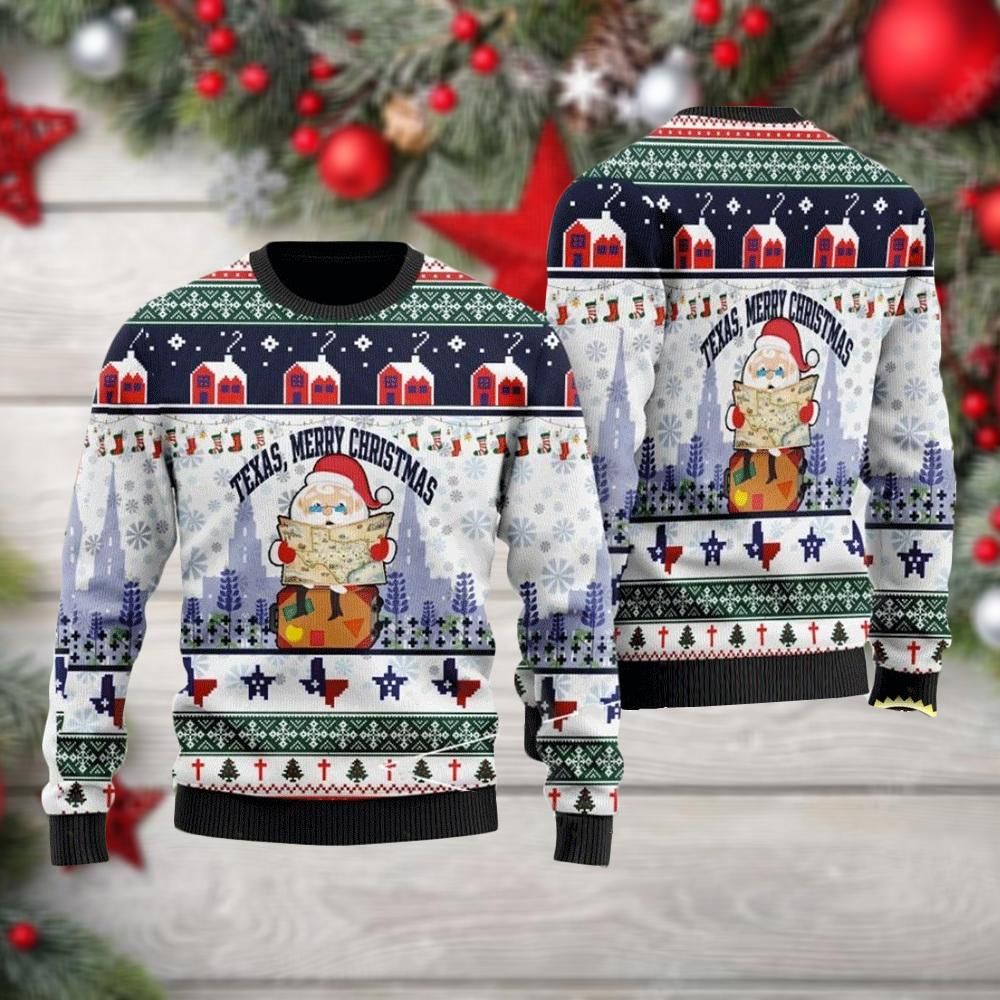 Texas Merry Ugly Christmas Sweater | For Men & Women | Adult | US1956- Best Christmas Gifts 2023