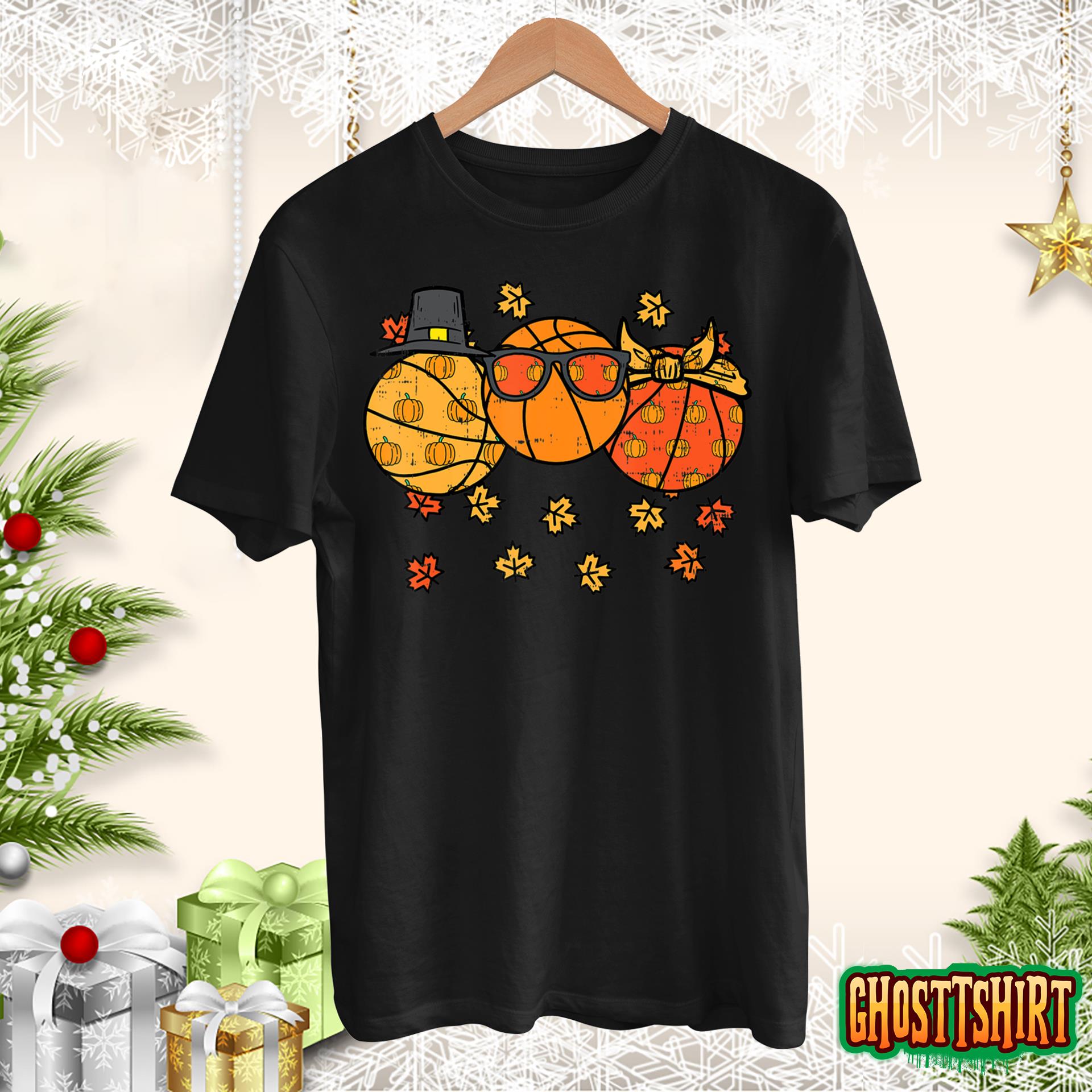 Thanksgiving Basketballs Pilgrim Fall Autumn Men Women Kids Sweatshirt