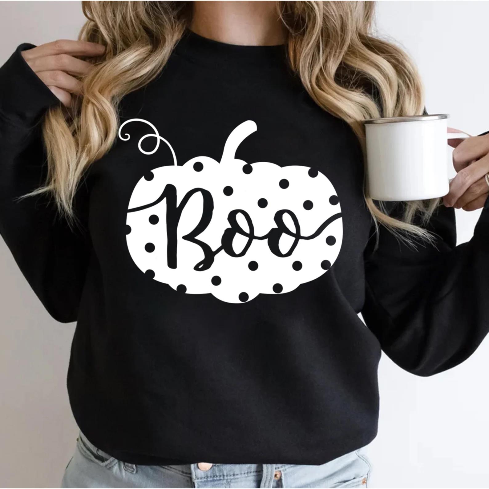 Thanksgiving Halloween Cutest BOO PUMPKIN Women Gift T-Shirt