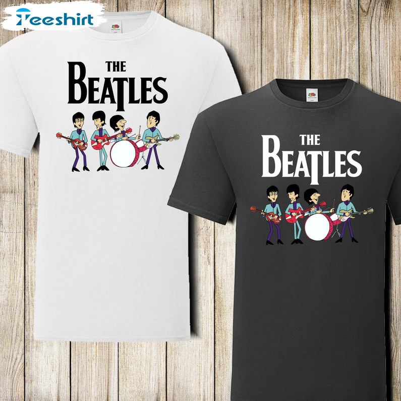 The Beatles Cartoon Christmas Shirt, Beatles Rock Band Unisex Hoodie Tee Tops