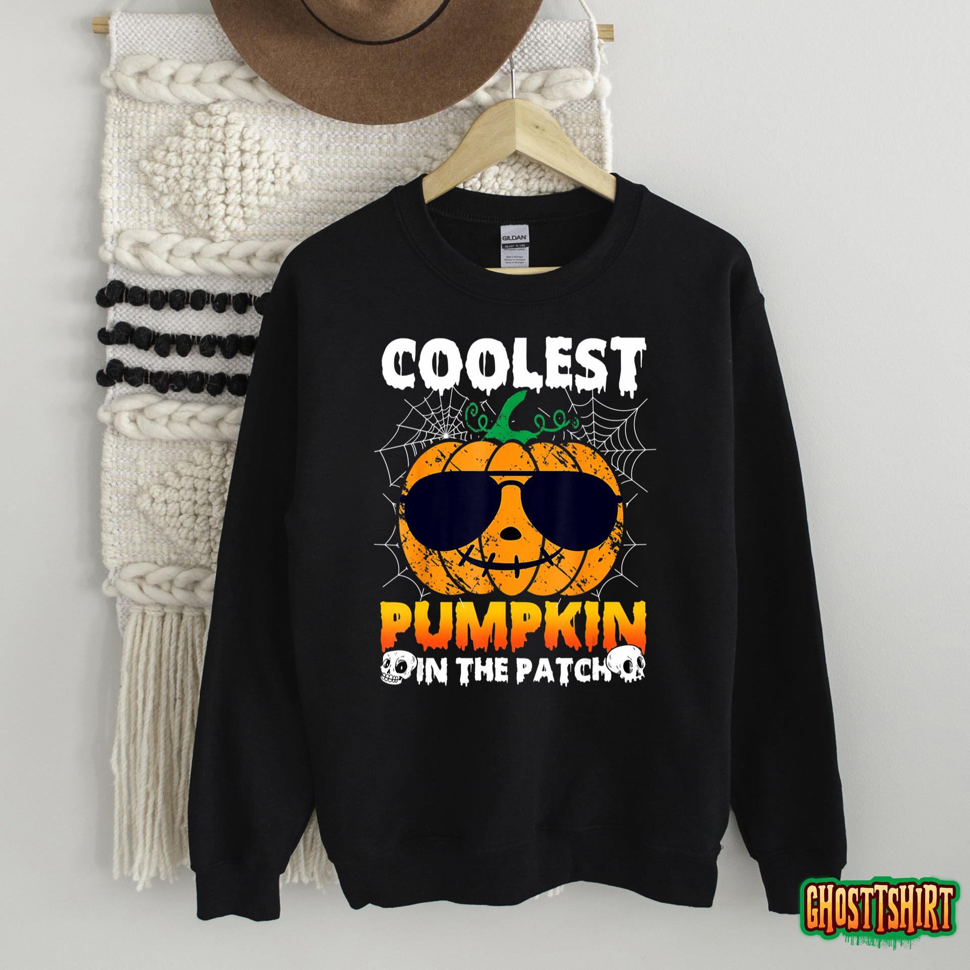 The Boys Halloween Coolest Pumpkin In The Patch Pumpkin Kids T-shirt