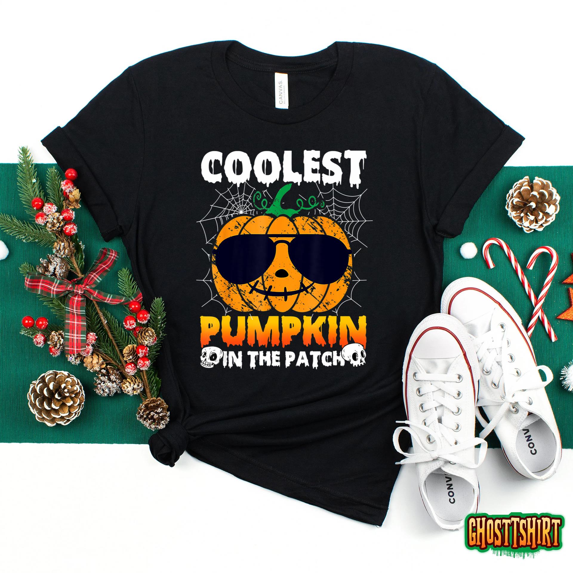 The Boys Halloween Coolest Pumpkin In The Patch Pumpkin Kids T-shirt