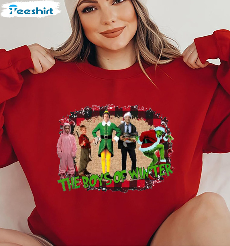 The Boys Of Winter Shirt, Christmas Movies Characters Short Sleeve Hoodie