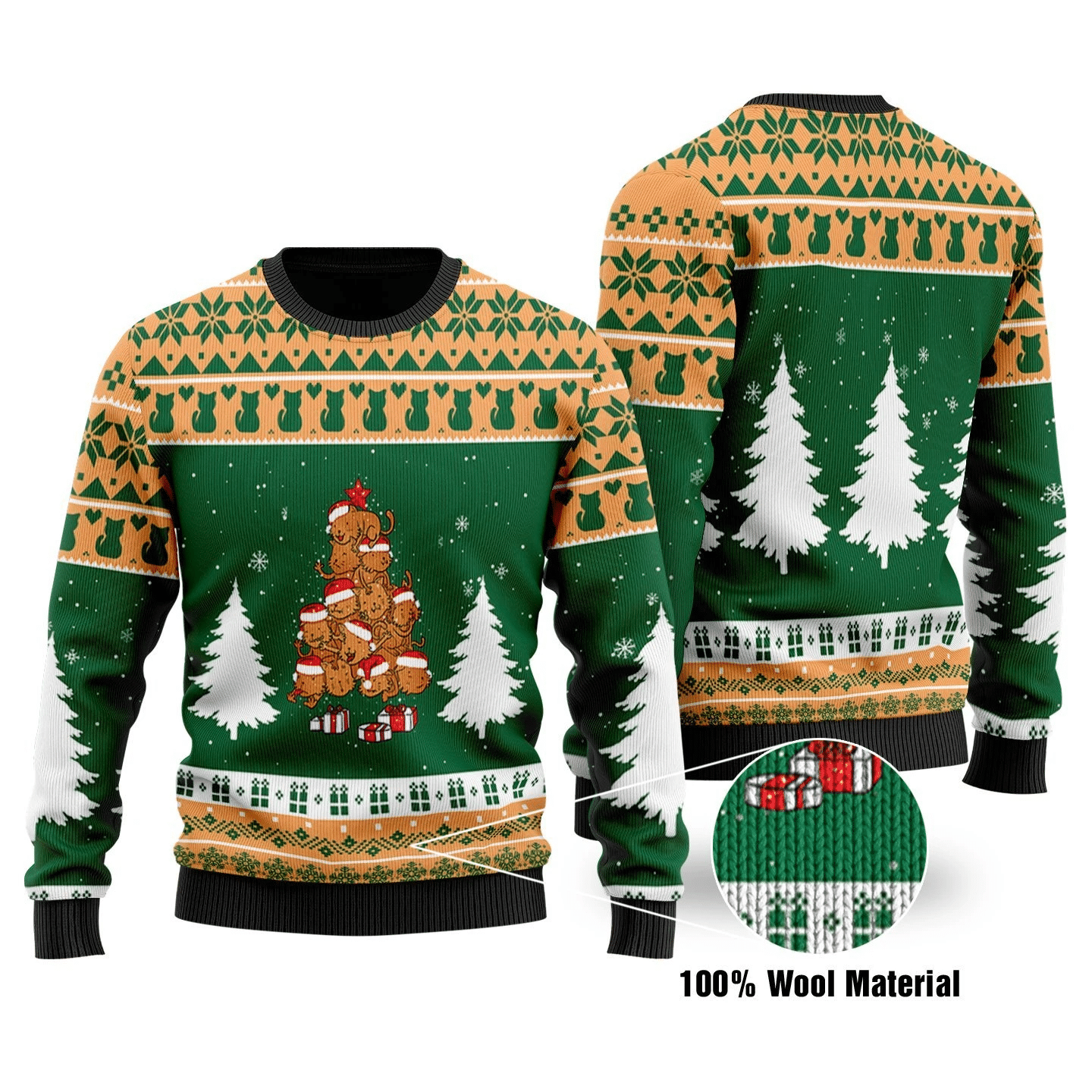 The Christmas Cats Tree Ugly Christmas Sweater | For Men & Women | Adult | US1655- Best Christmas Gifts 2023