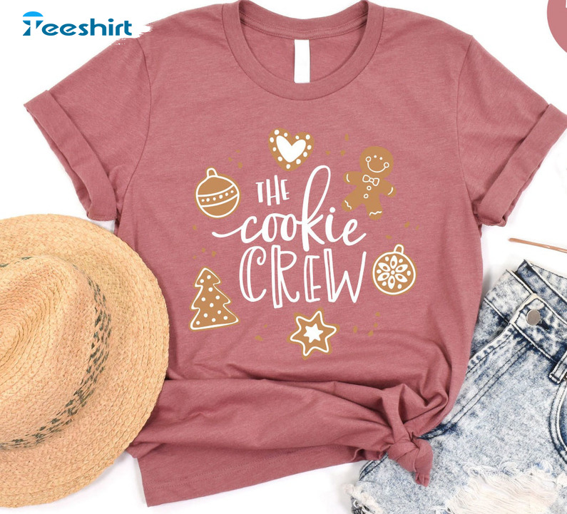 The Cookie Crew Shirt, Family Christmas Vintage Short Sleeve Unisex Hoodie