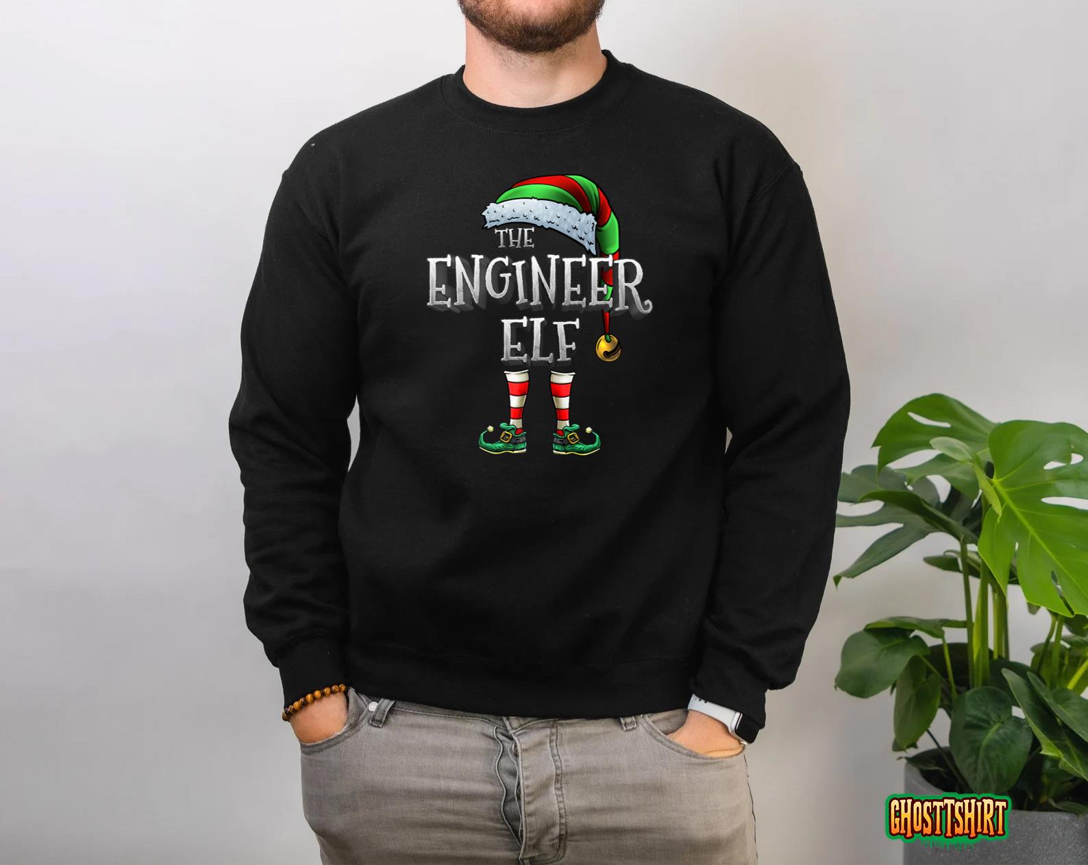 The Engineer Elf Matching Family Engineer Christmas Elf T-Shirt