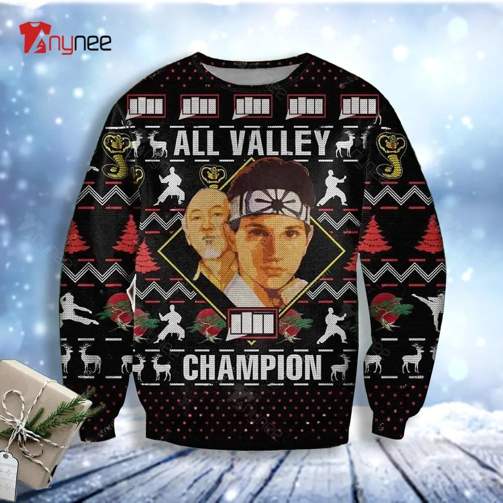 The Karate Kid All Valley Champion Ugly Christmas Sweater- Best Christmas Gifts 2023