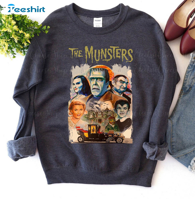 The Munster Halloween Shirt, Frankenstein Horror Movie Series Unisex T-shirt Tee Tops