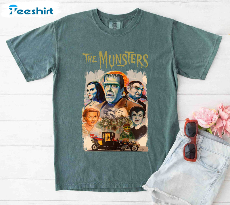 The Munster Halloween Shirt, Frankenstein Horror Movie Series Unisex T-shirt Tee Tops