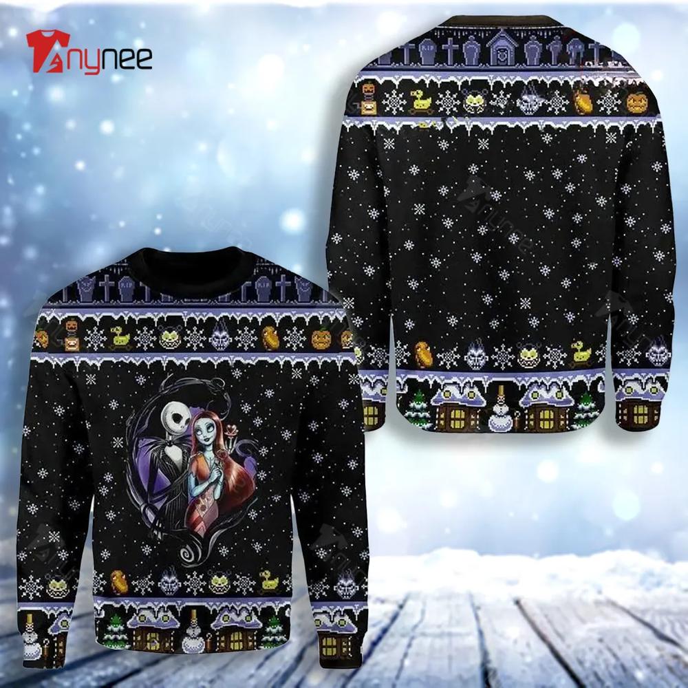 The Nightmare Jack And Sally Ugly Christmas Sweater- Best Christmas Gifts 2023